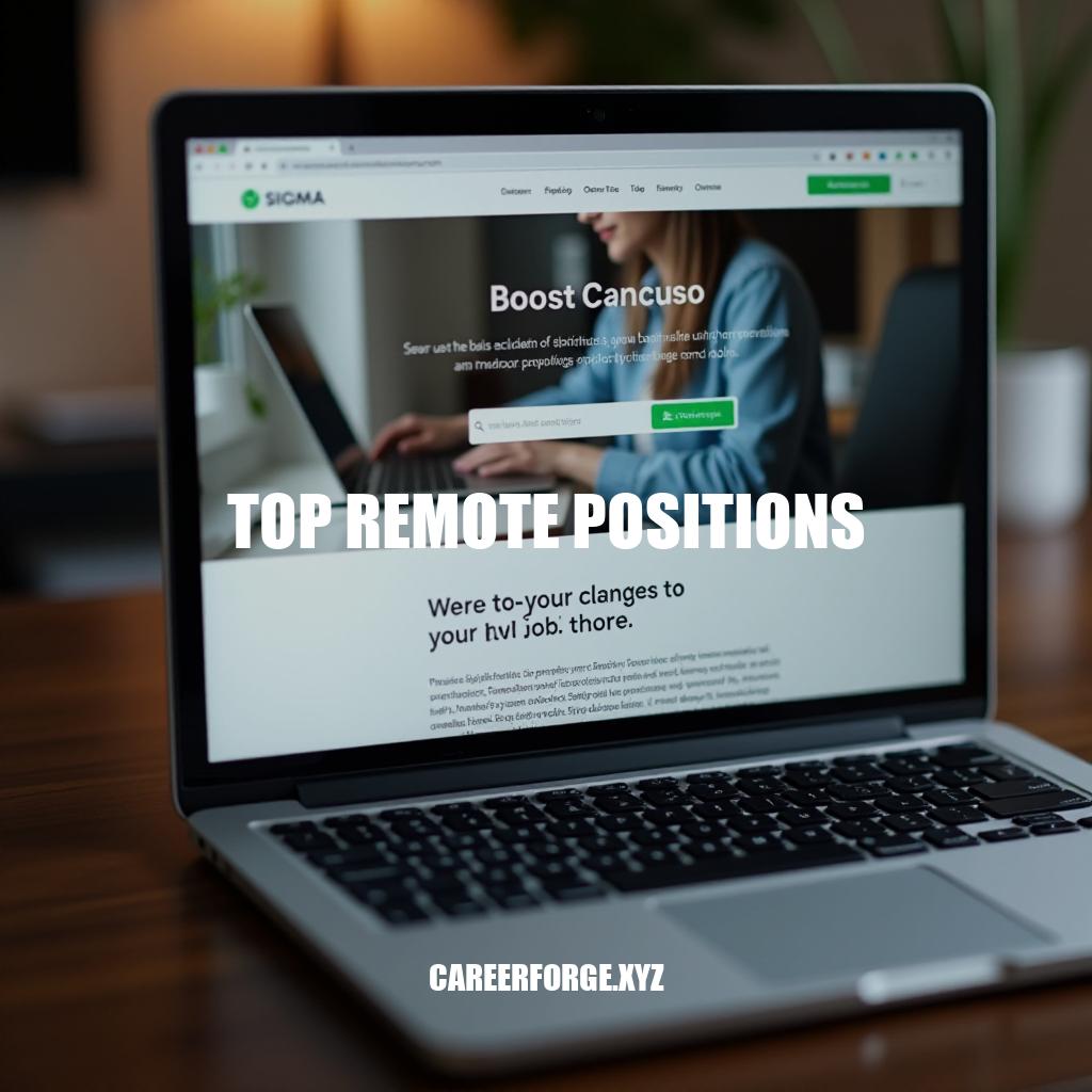 Top Remote Positions: Unlocking Flexibility and Career Growth